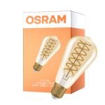 Osram Vintage 1906 LED E27 Edison Filament Gold 8.8W 806lm - 824 Extra Warm White | Dimmable - Replaces 60W